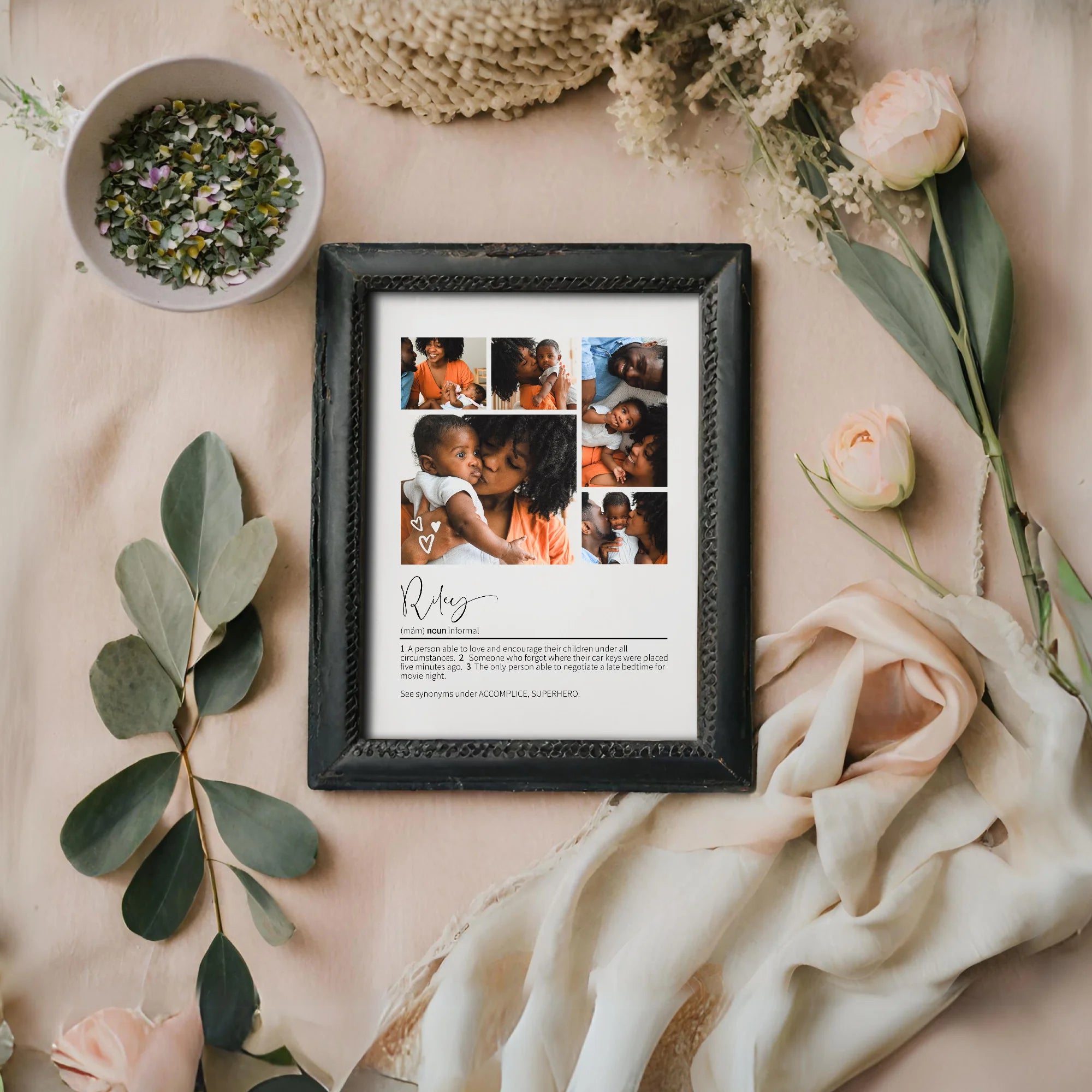 Name Definition Grid Photo Collage Template | Playful Pixie Studio