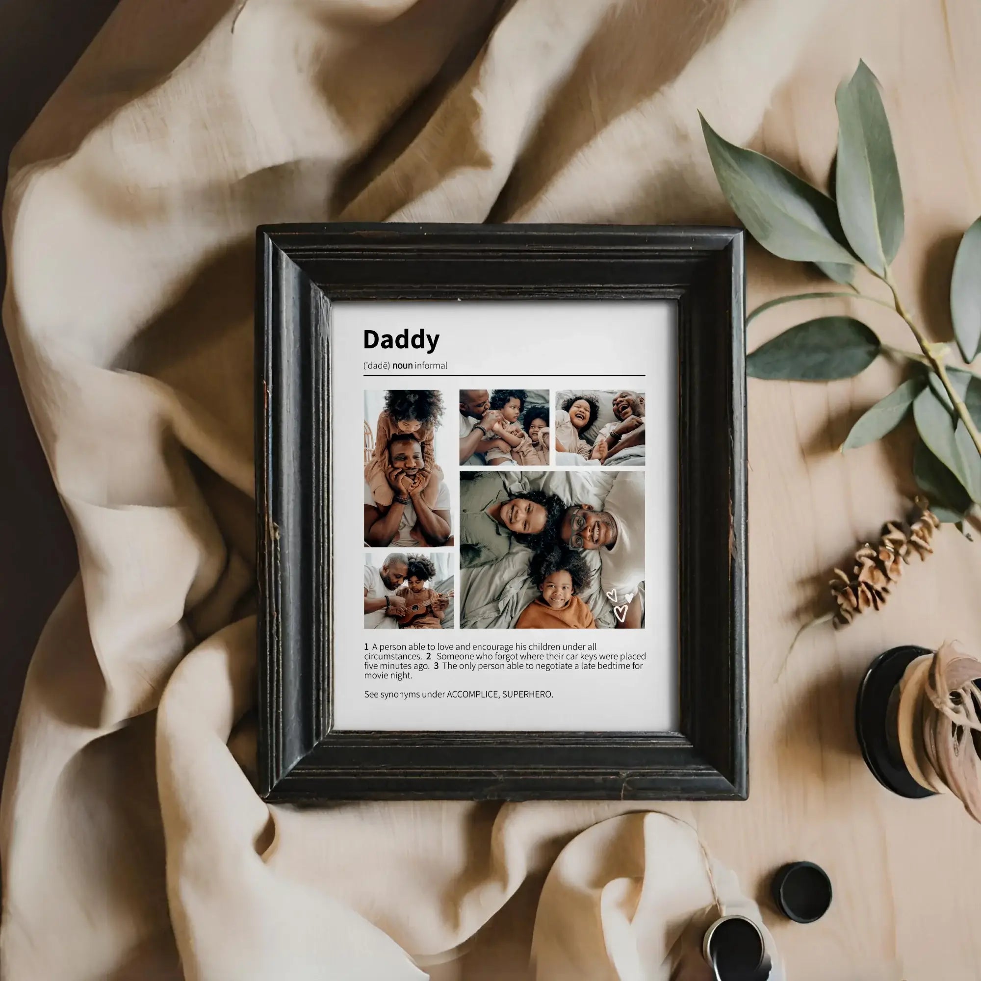 Daddy Definition Collage Template Custom Gift | Playful Pixie
