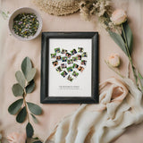 Photo Collage Poster Heart Template Personalized Gift for Him