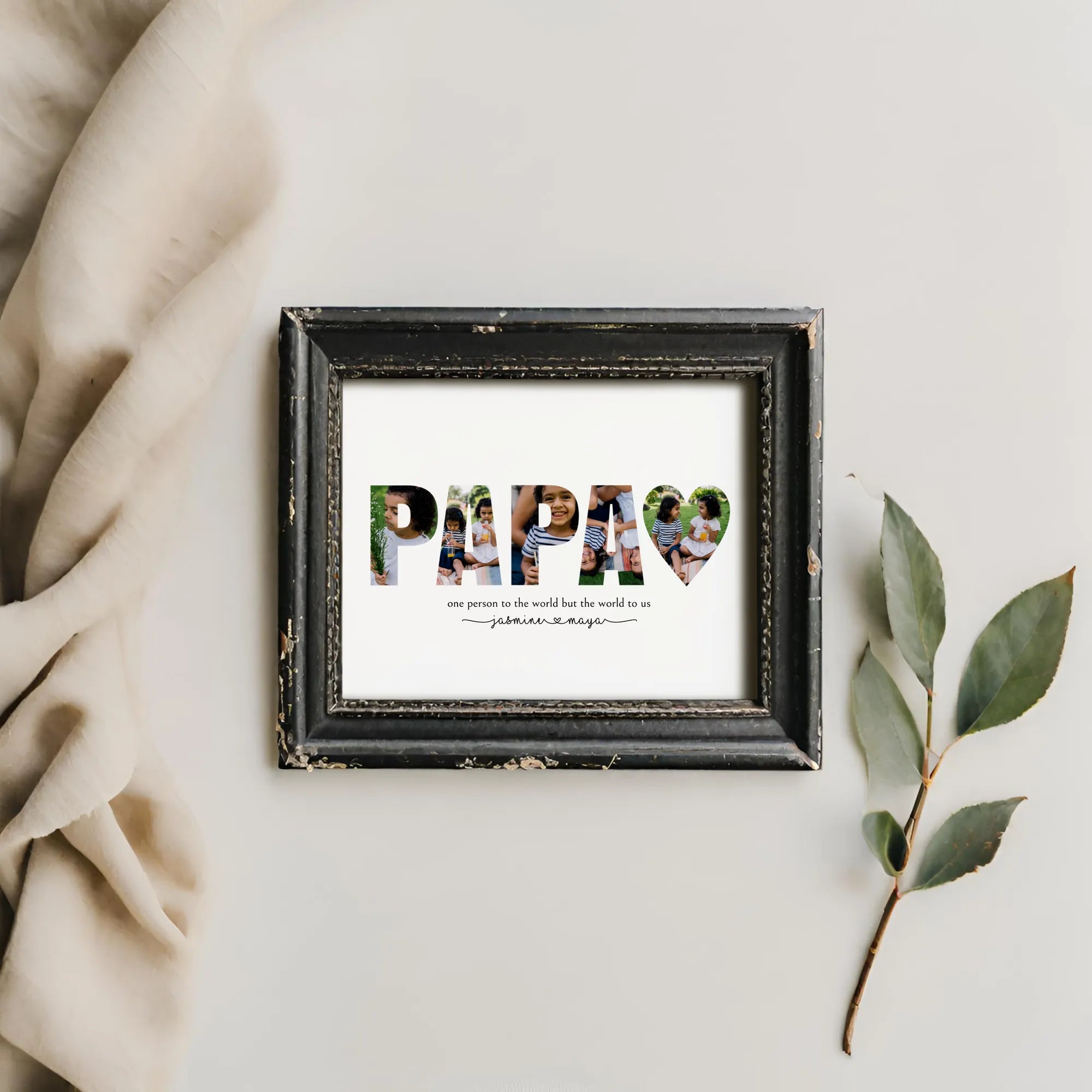 Quick and Easy Papa Photo Collage Unique Christmas Gift for Dad