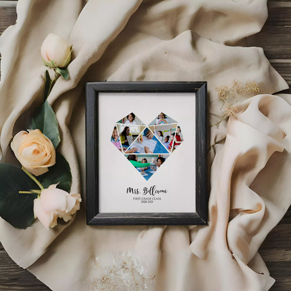 Easy DIY Teacher Photo Collage End of Year Gift Ideas