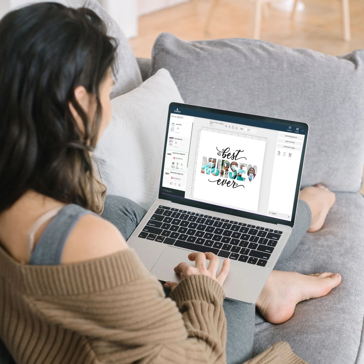 Edit photo collage from computer or laptop