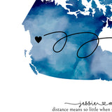 Dark Blue Canada Map Up Close Details