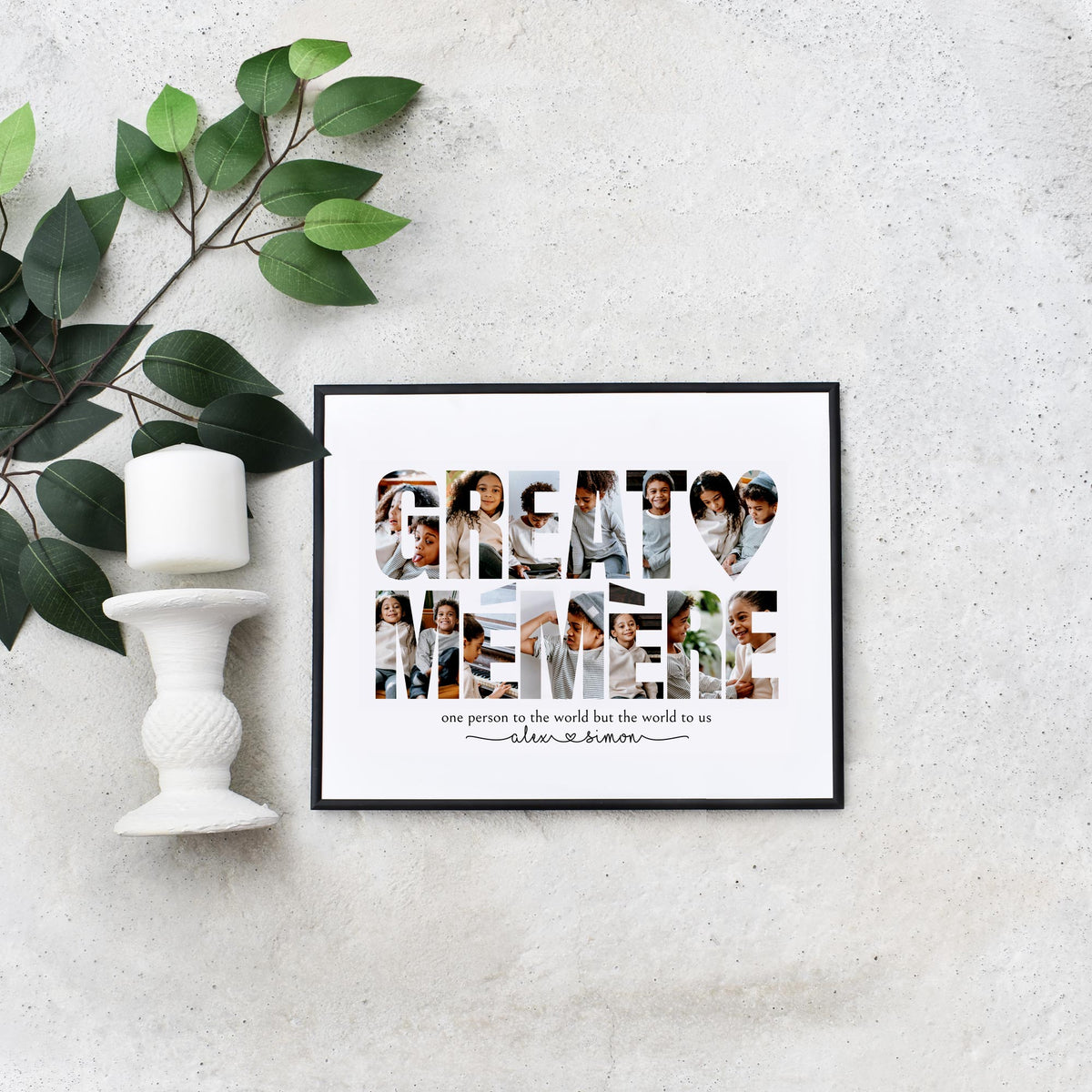 Quick Great Memere Photo Word Collage Personalized Gift for Her