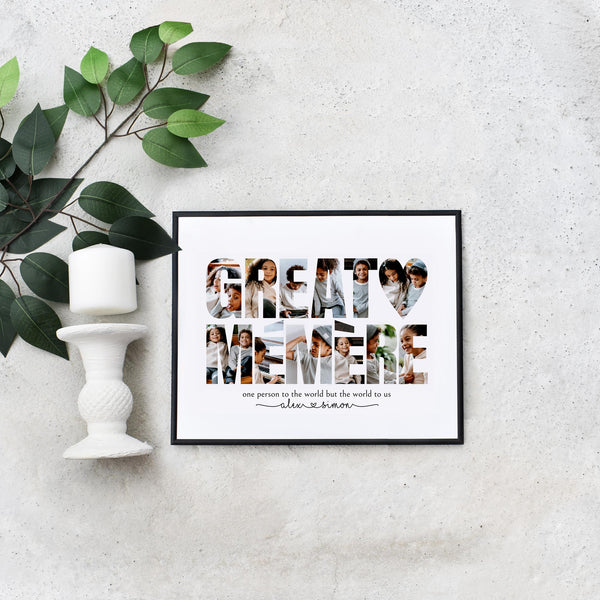 Quick Great Memere Photo Word Collage Personalized Gift for Her