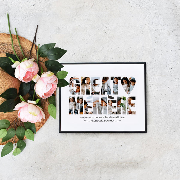 Easy Self Editable Memere Collage Last Minute Holiday Gift for Grandma