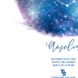 Blue Wash Capricorn Star Sign Up Close