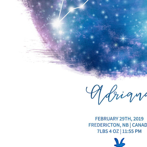 Pisces Template Blue Night Sky Up Close Details
