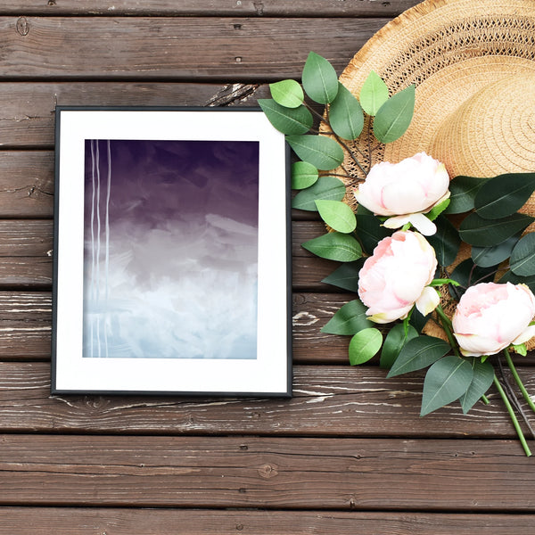 Easy DIY Printable Purple Abstract Modern Wall Art Decor 