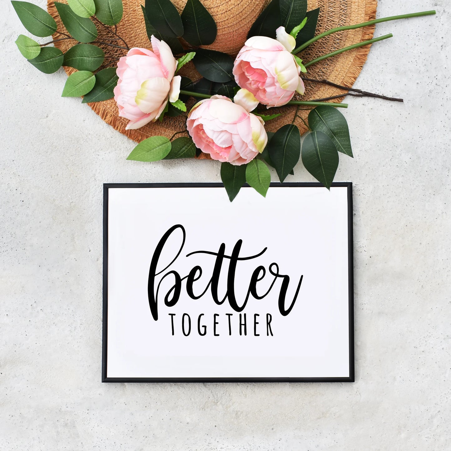 Printable Better Together Sign Wall Art by Playful Pixie Studio