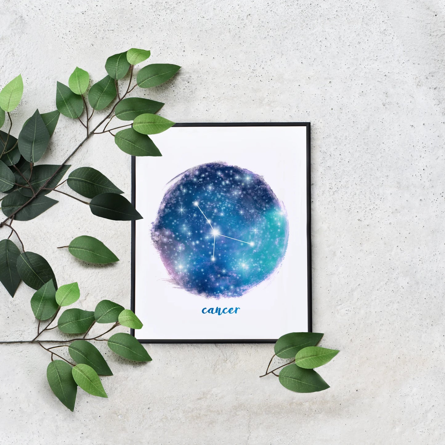 Easy Print Yourself Cancer Constellation Star Sign Art Digital Art Download