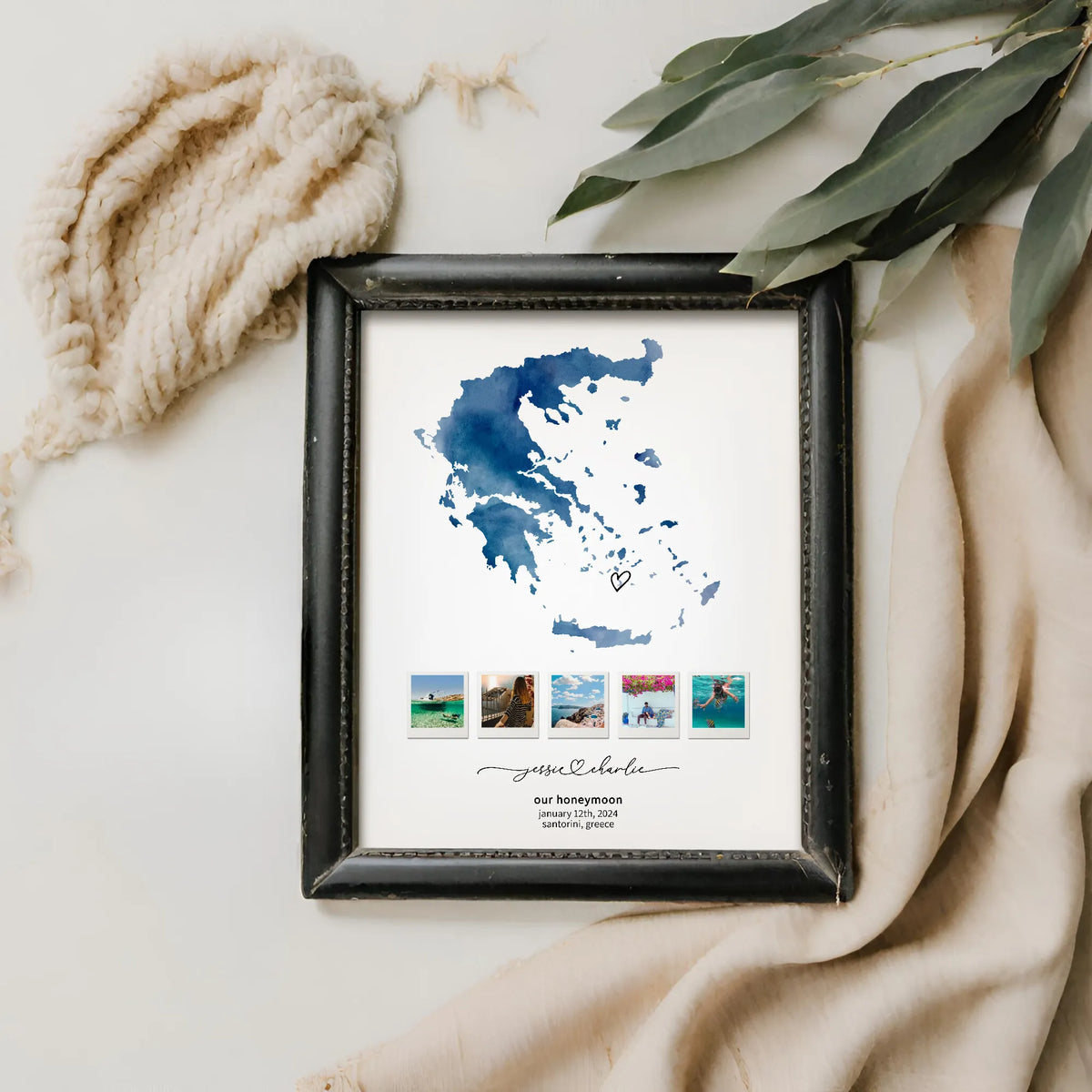 Greece Keepsake Collage Map