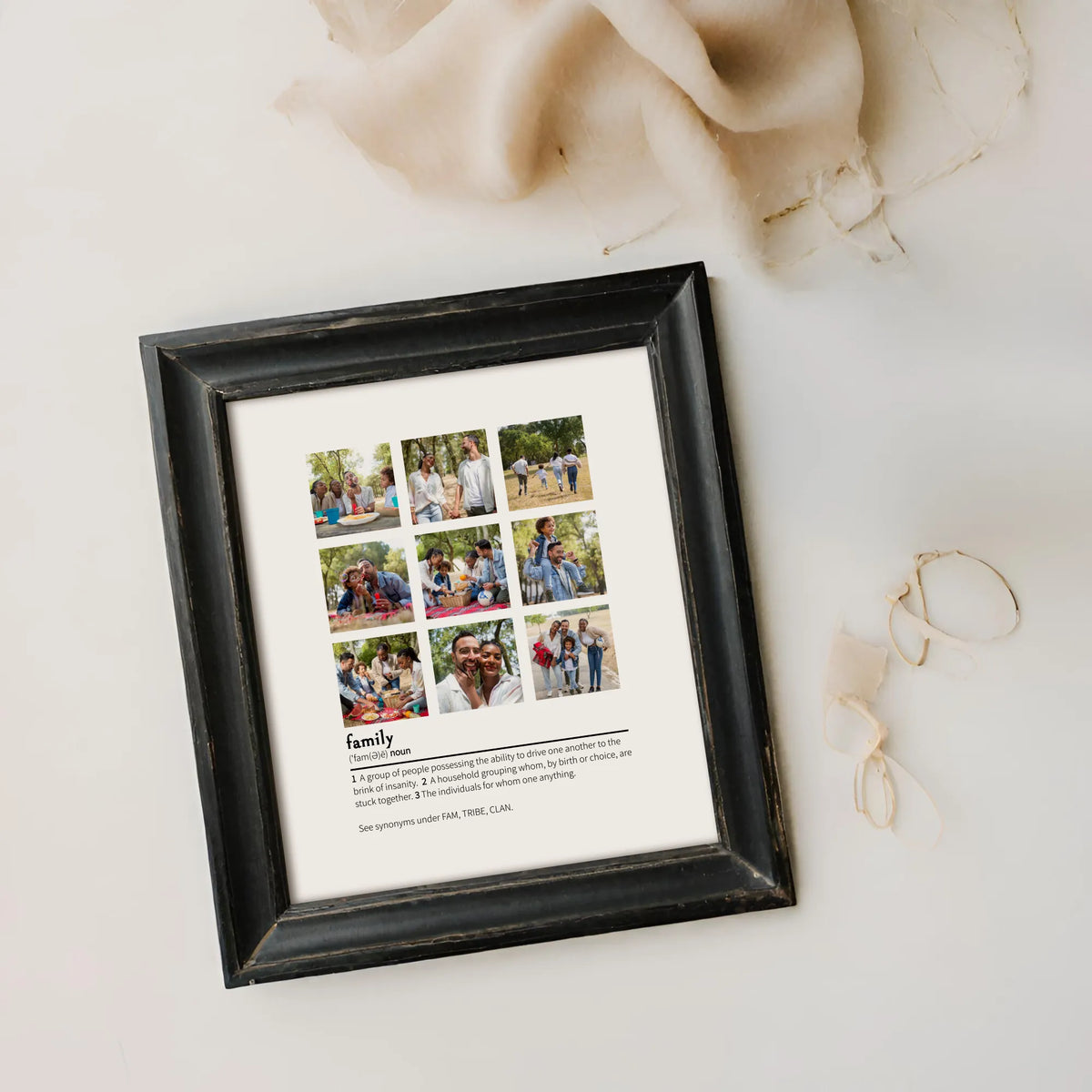 Editable Family Photo Collage Template DIY Gift by Playful Pixie Studio