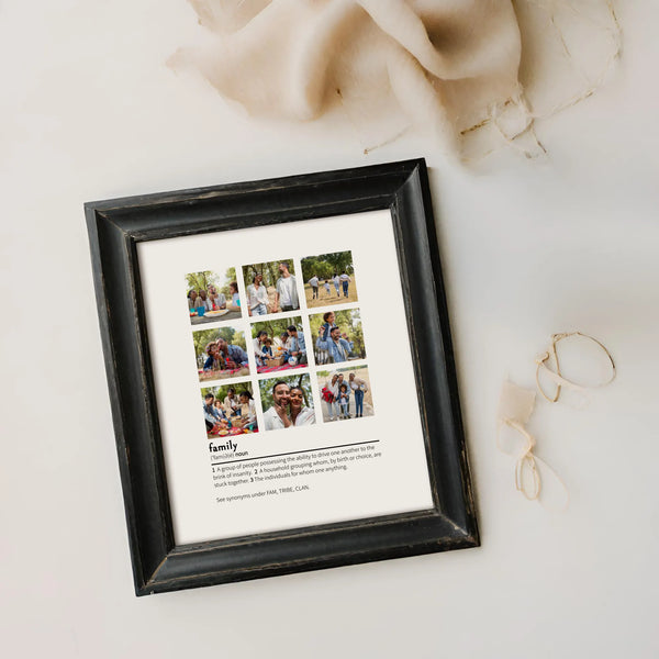 Editable Family Photo Collage Template DIY Gift by Playful Pixie Studio