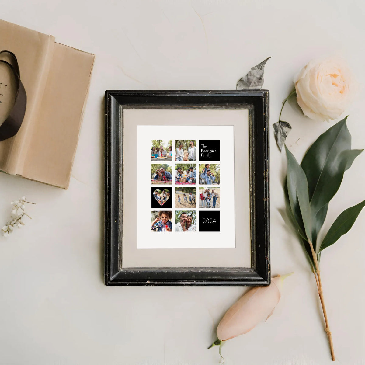 Editable Family Grid Photo Collage Template Personalized Gift by Playful Pixie Studio