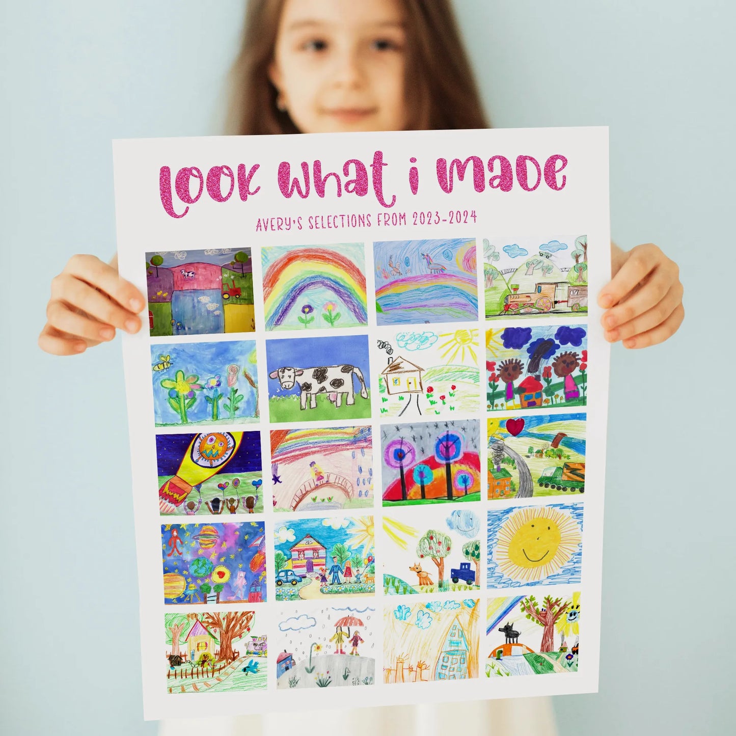 Childrens Artwork Display Sign Template by Playful Pixie Studio