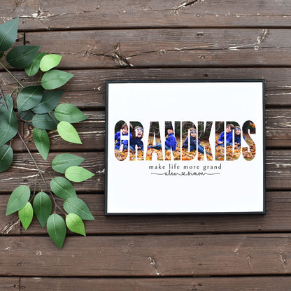 Do It Yourself Grandkids Photo Word Personalized Gift for Grandparents