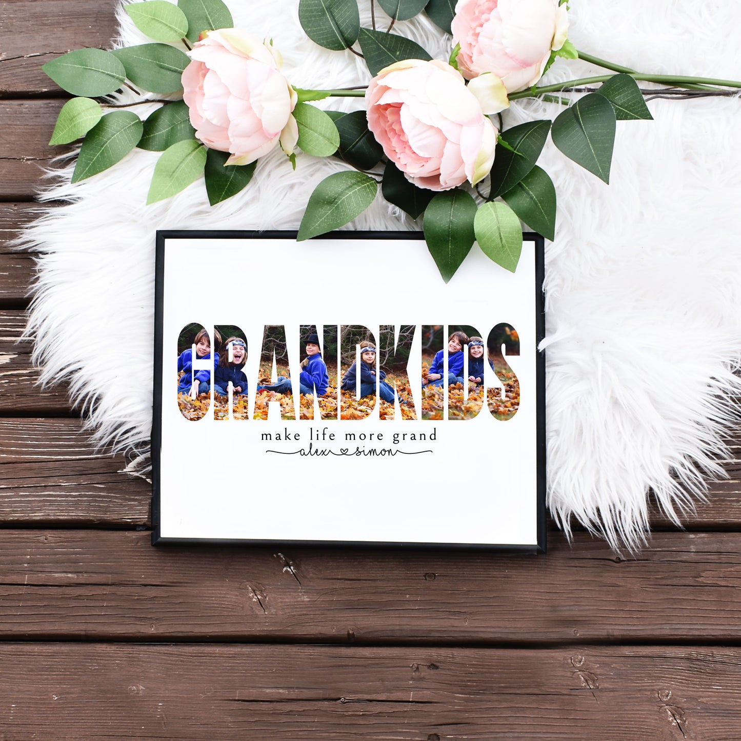 Editable Grandkids Photo Collage Template by Playful Pixie Studio
