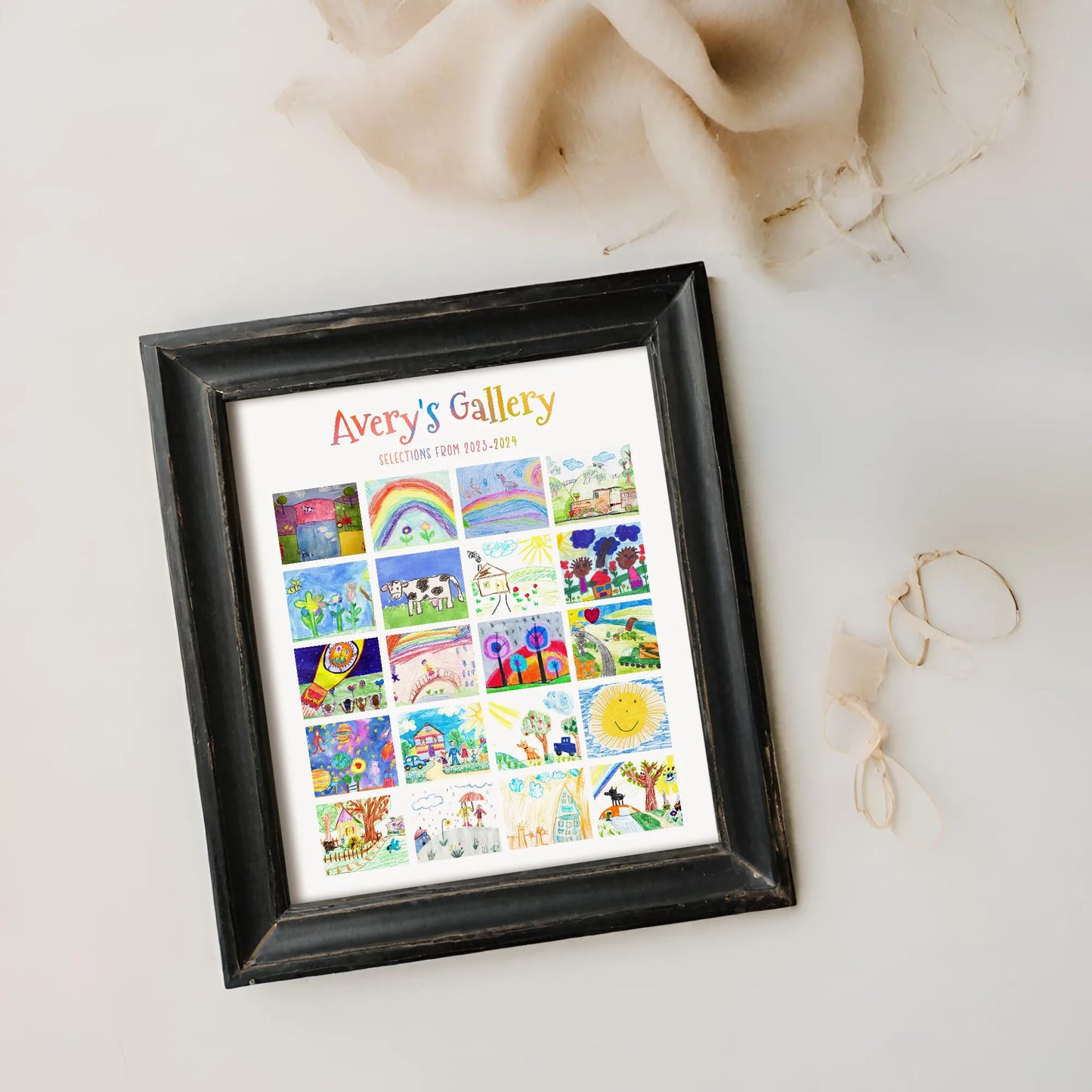 Childrens  Art Keepsake Sign Template