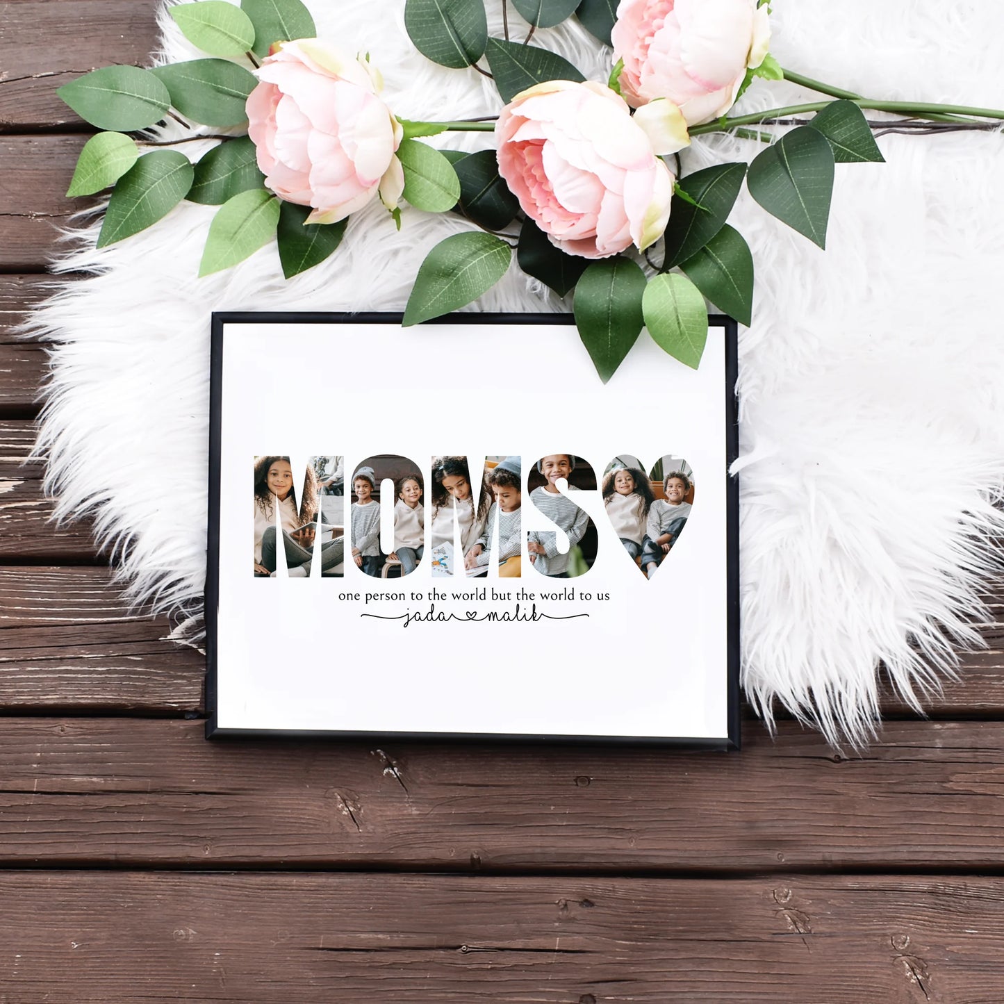 DIY Moms Personalized Photo Collage Custom Gift for Grandma