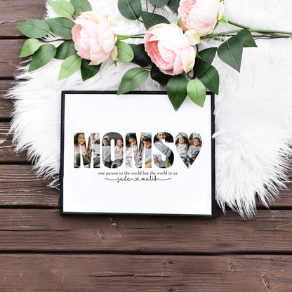 DIY Moms Personalized Photo Collage Custom Gift for Grandma