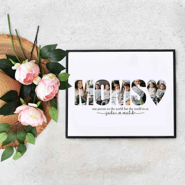 Quick Personalized Moms Photo Collage Custom Birthday Gift for Her