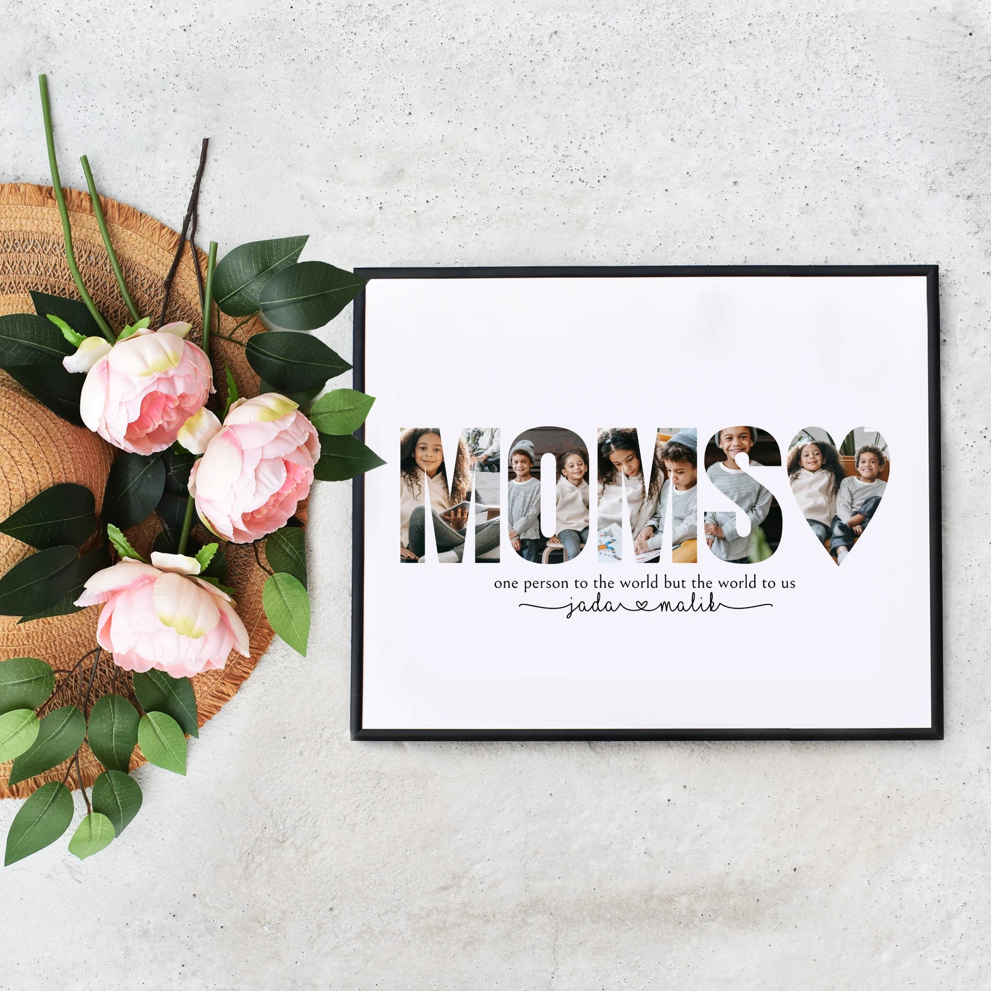 Quick Personalized Moms Photo Collage Custom Birthday Gift for Her