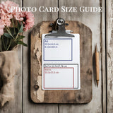 Editable photo card template size guide