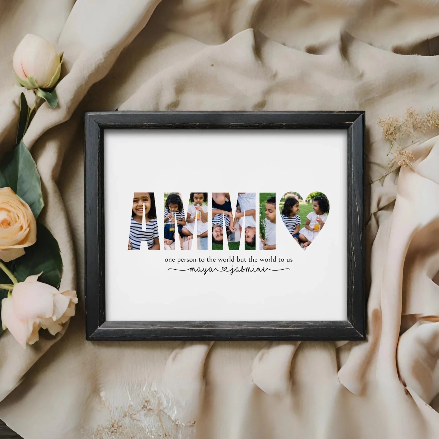 Ammi Editable Photo Collage Template Personalized Gift for Mom by Playful Pixie Studio