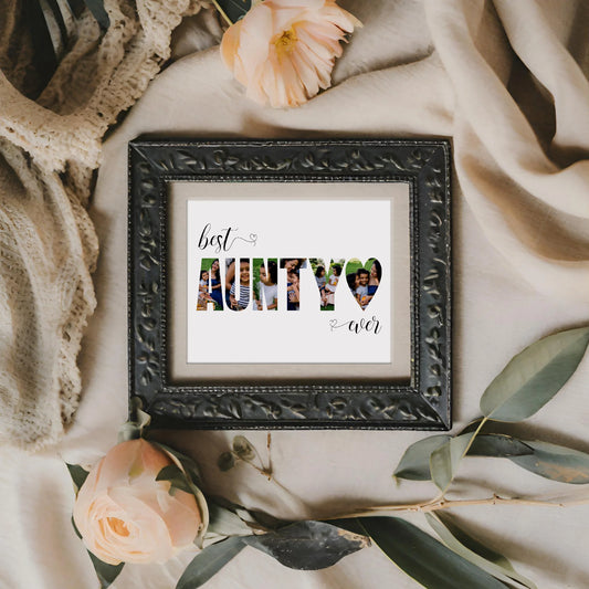 Best Aunty Ever Editable Photo Collage Template by Playful Pixie Studio