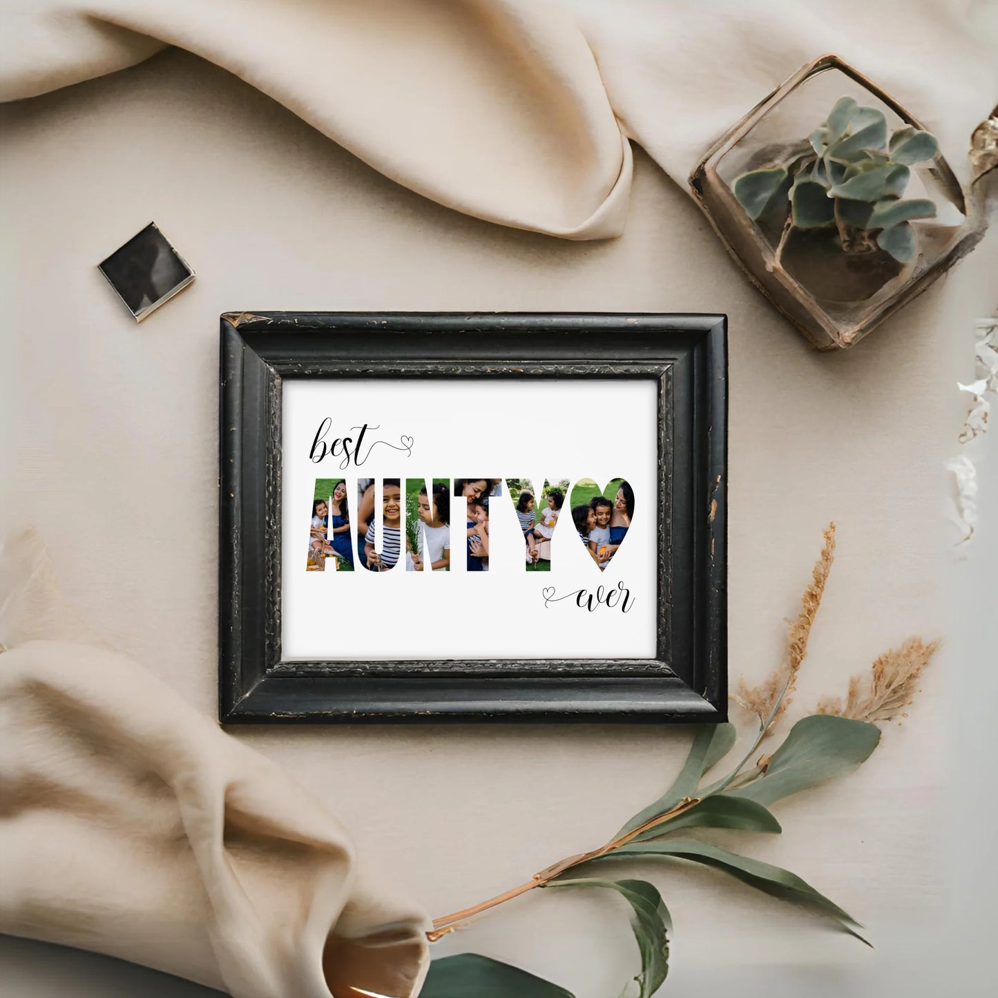 Quick Edit Yourself Aunty Photo Collage Last Minute Gift for Christmas
