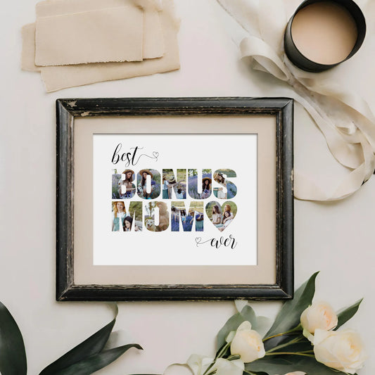 Quick and Easy Best Bonus Mom Collage Template Budget Friendly Gift for Step Mom