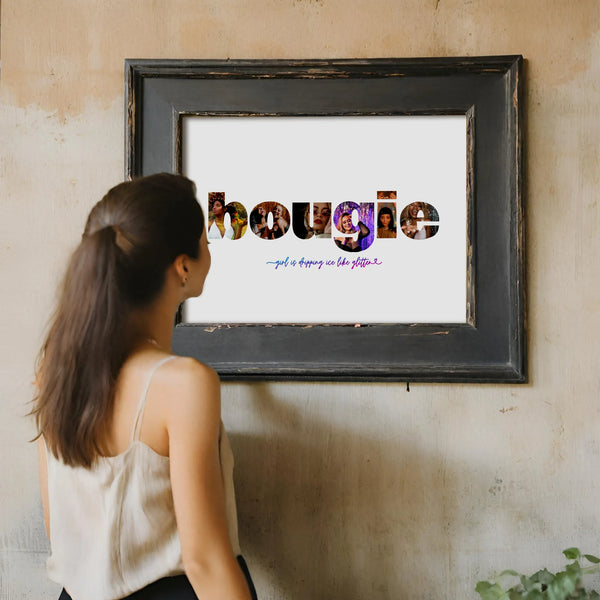 DIY Boujee Personalized Photo Collage Template Last Minute Gift for Her