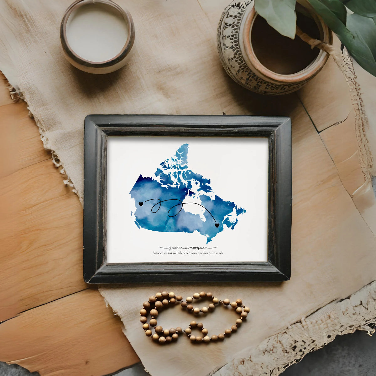 DIY Canada Relationship Map Template Moving Away Gift