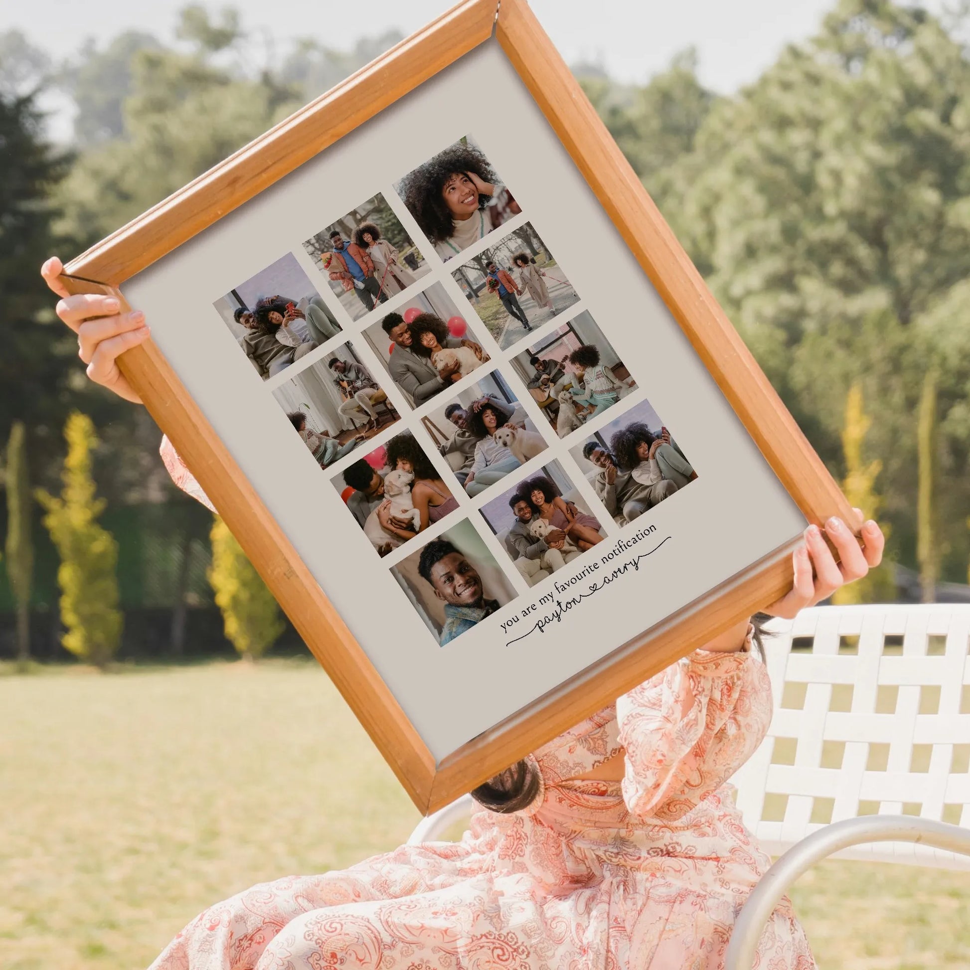 Editable Couple Grid Photo Collage Template