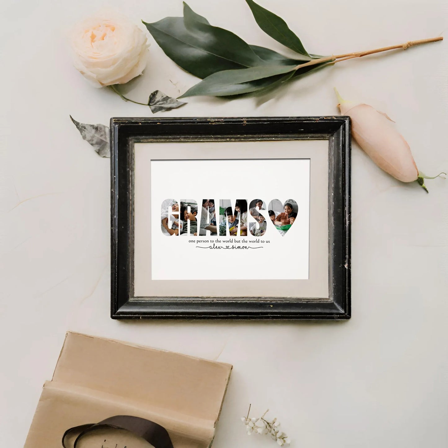 DIY Grams photo collage template last minute gift