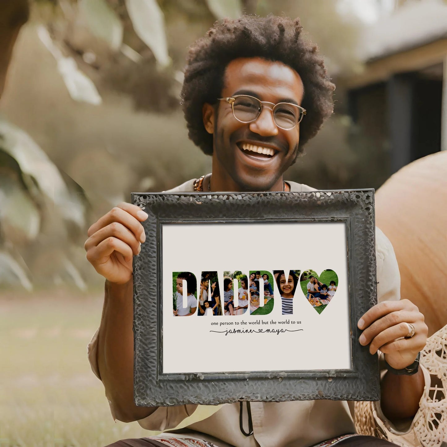Quick Edit Yourself Daddy Collage Last Minute Personalized Gift for Dad on a Budget