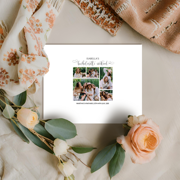 Editable Hen Do Alternative Guest Book Photo Collage Template