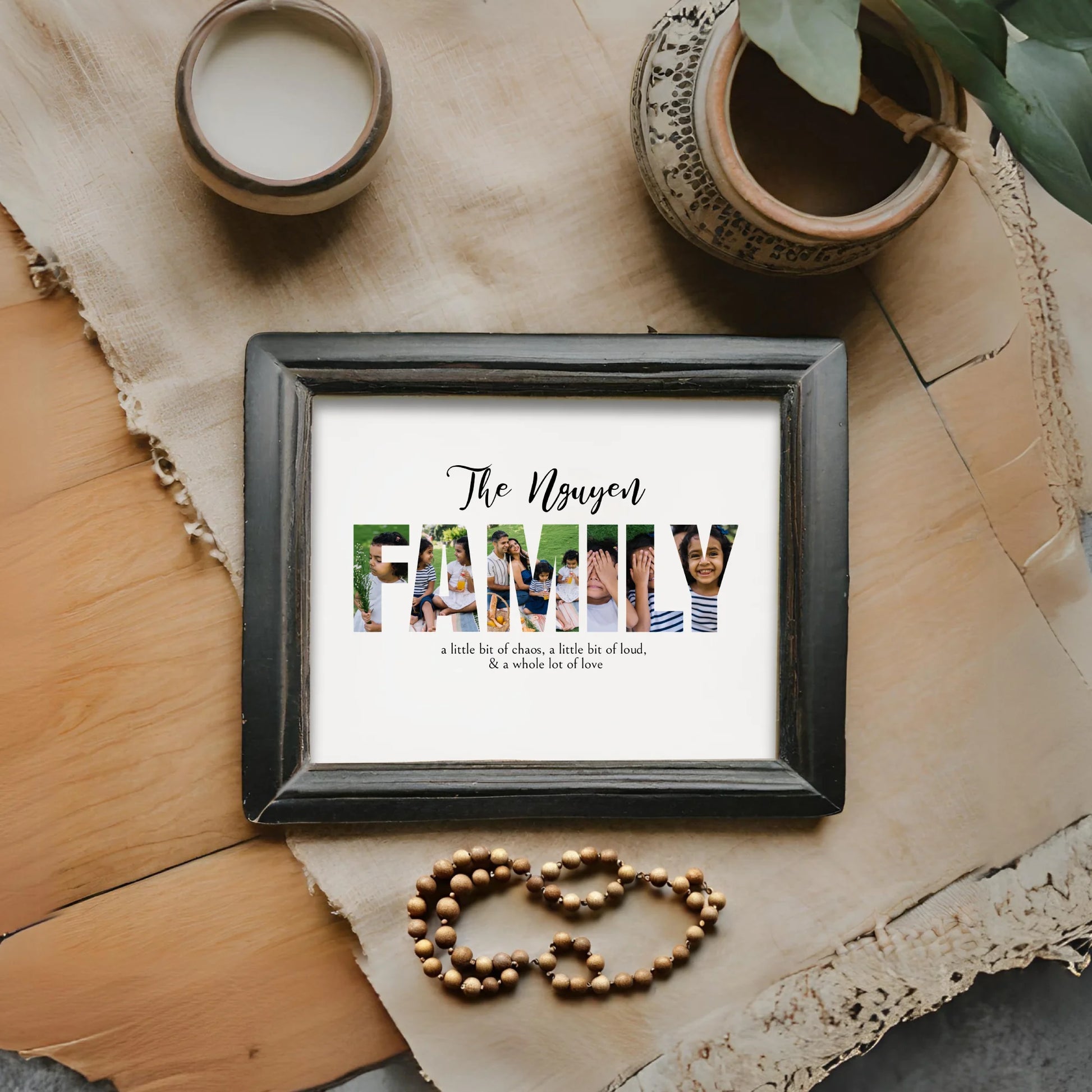 Family Editable Picture Collage Template Personalized Gift