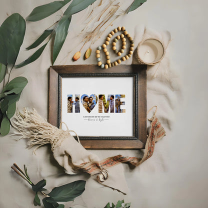 Editable home photo collage template personalized gift by playful pixie Studio