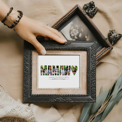 Last Minute Gifts for Mamaw Word Photo Collage Template Christmas Present for Mom