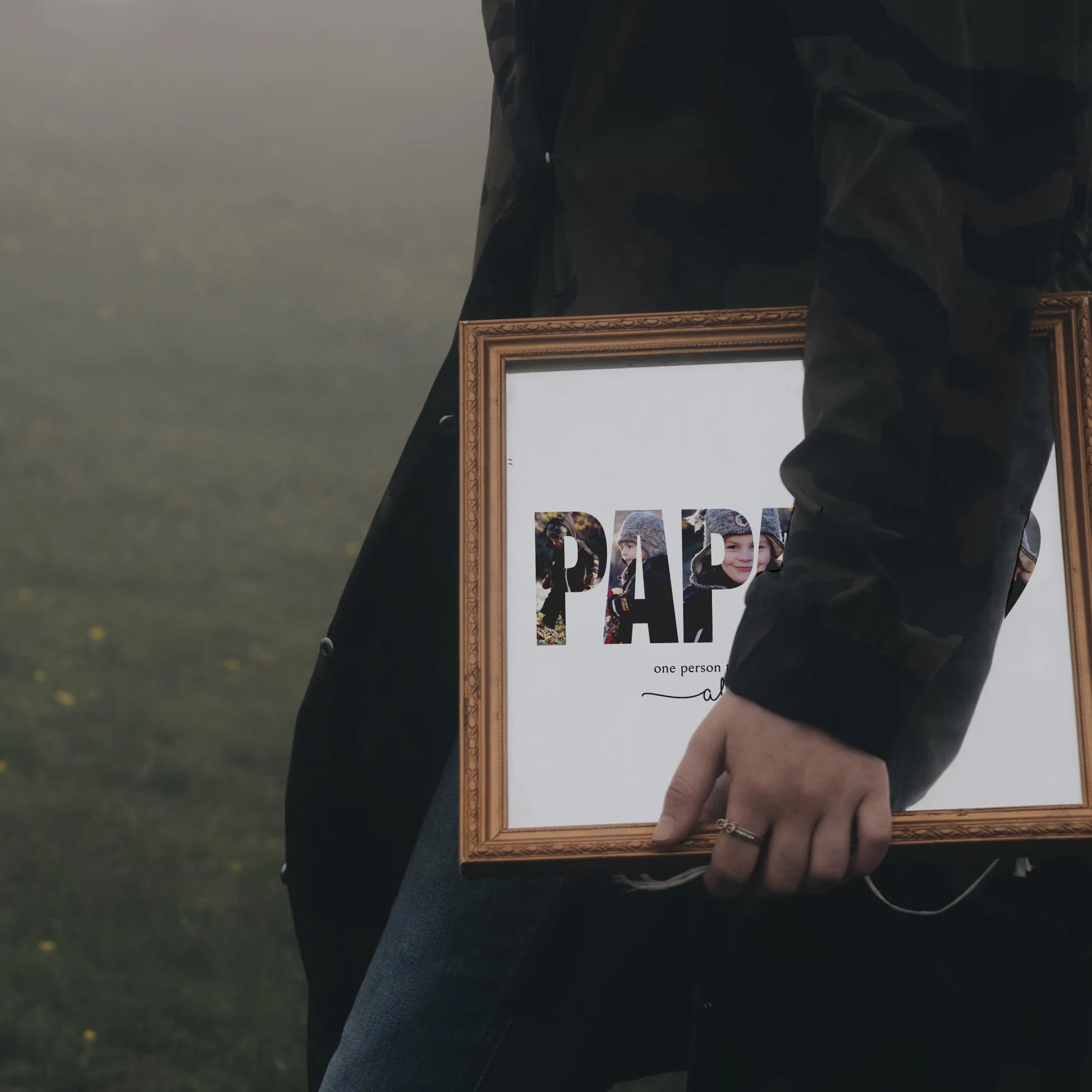 DIY Papaw Custom Picture Collage Template Last Minute Gift for Grandpa
