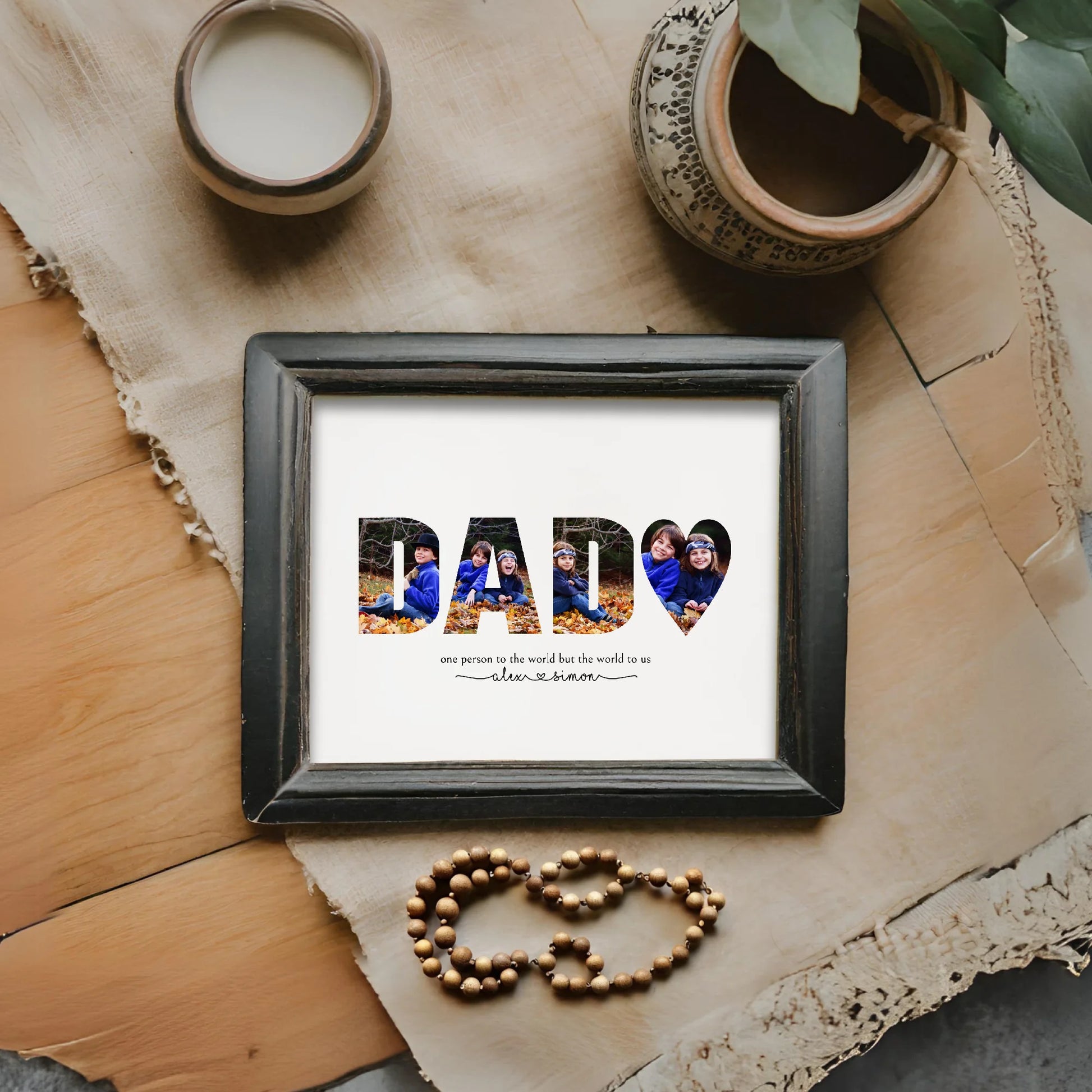 DIY Dad Photo Collage Template Custom Photo Gift for Dad