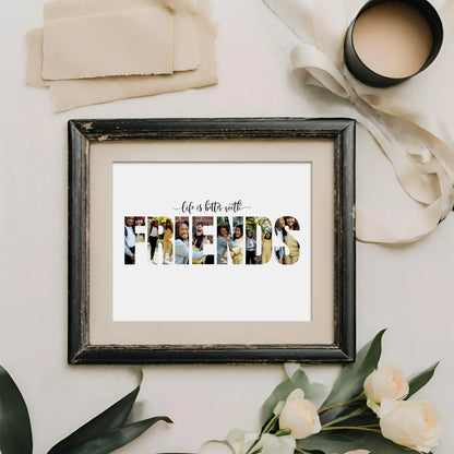 Editable Friends Photo Collage Template by Playful Pixie Studio