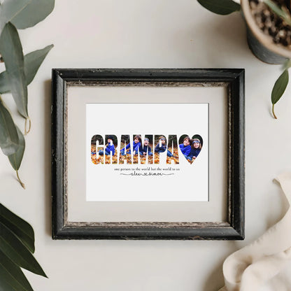 editable grampa photo collage template diy gift by playful pixie studio
