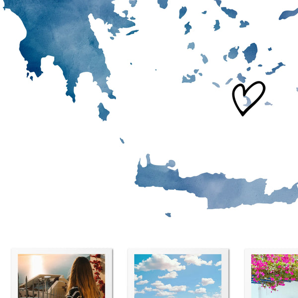 Greece Keepsake Collage Map