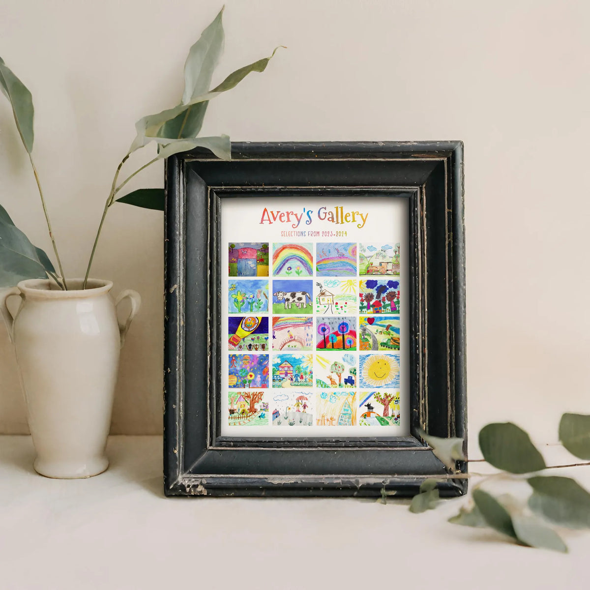 Childrens Artwork Display Sign Template by Playful Pixie Studio