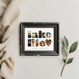 DIY Lake Life Photo Collage Template Beach House Decor