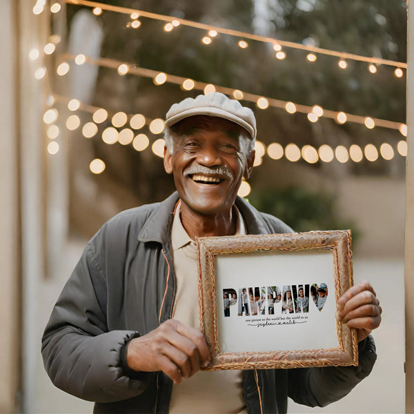 PawPaw Personalized Photo Collage Template Last Minute Gift for Dad