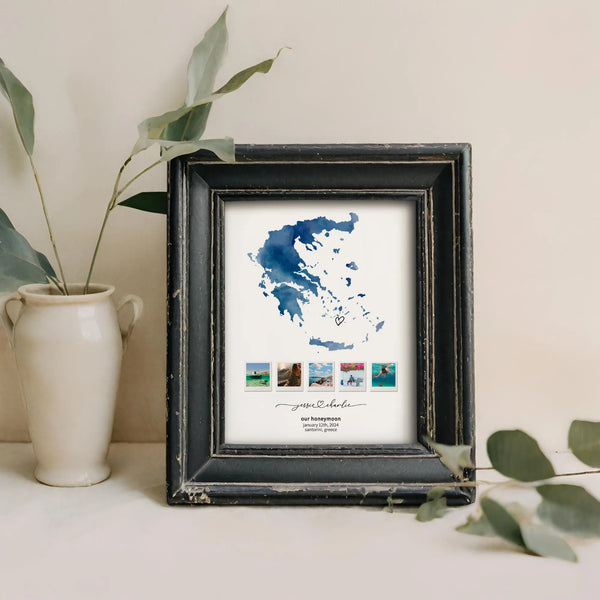 Greece Keepsake Collage Map